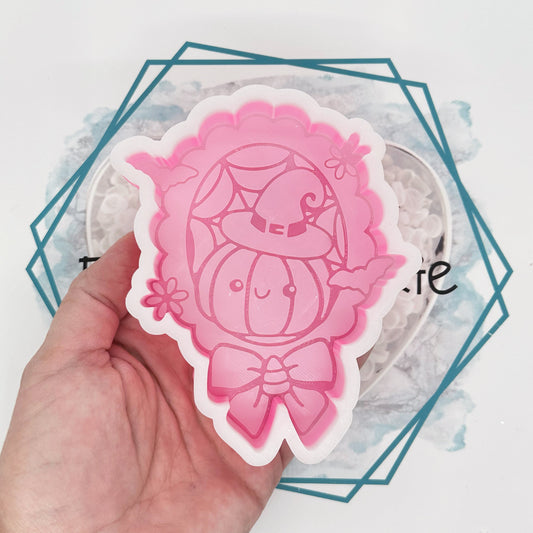 Coquette Witchy Pumpkin Frame Freshie Mold