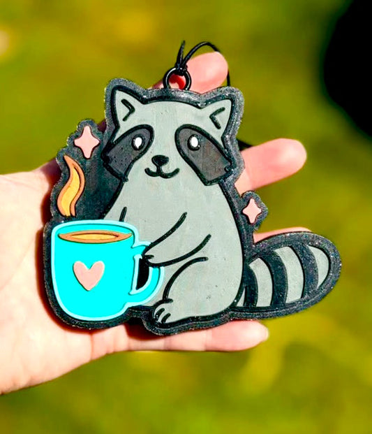 Raccoon with Coffee Mold