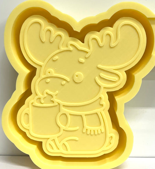 Moose Drinking Hot Cocoa Mold