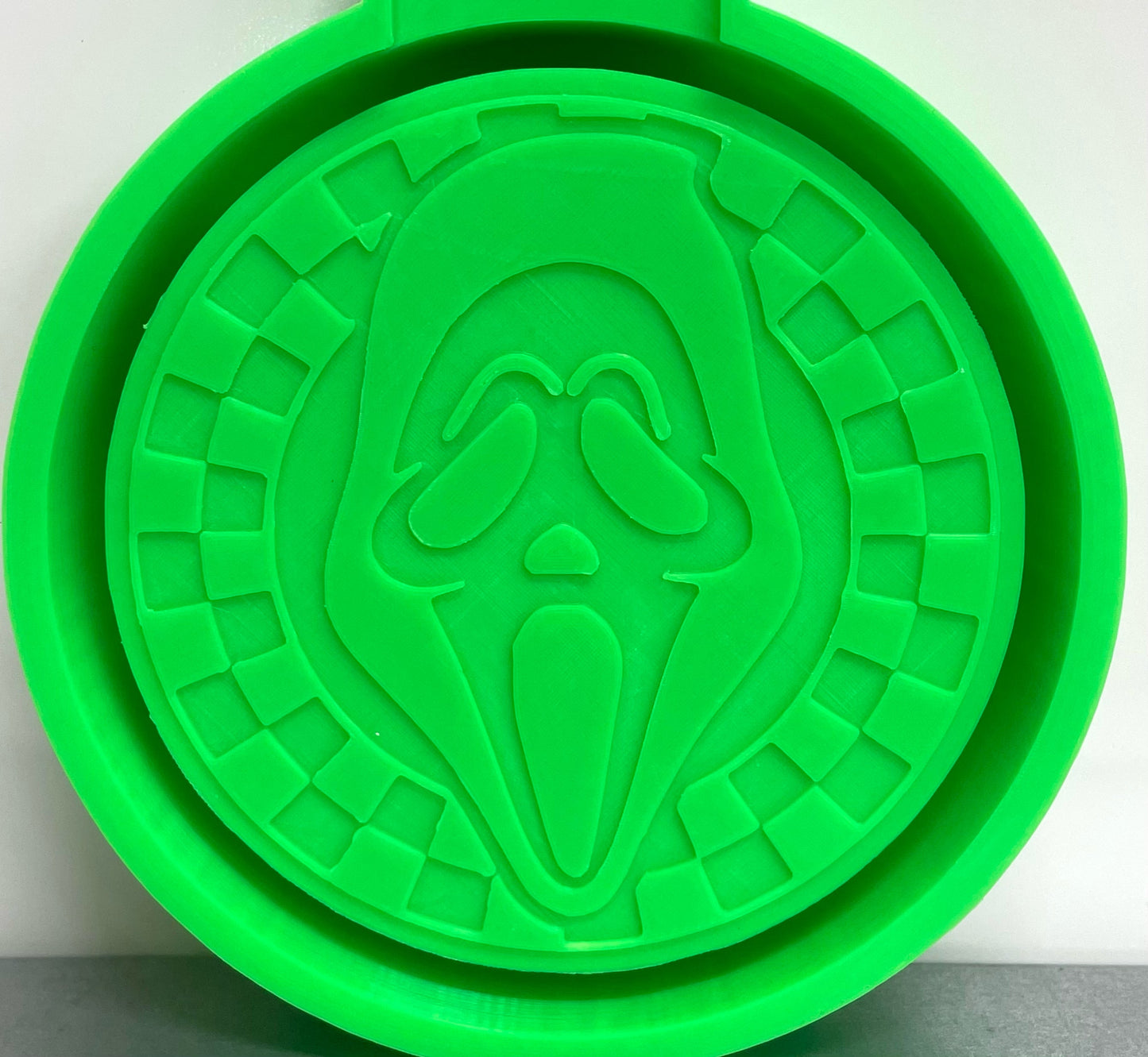 Checkered Circle Ghostface Halloween Mold