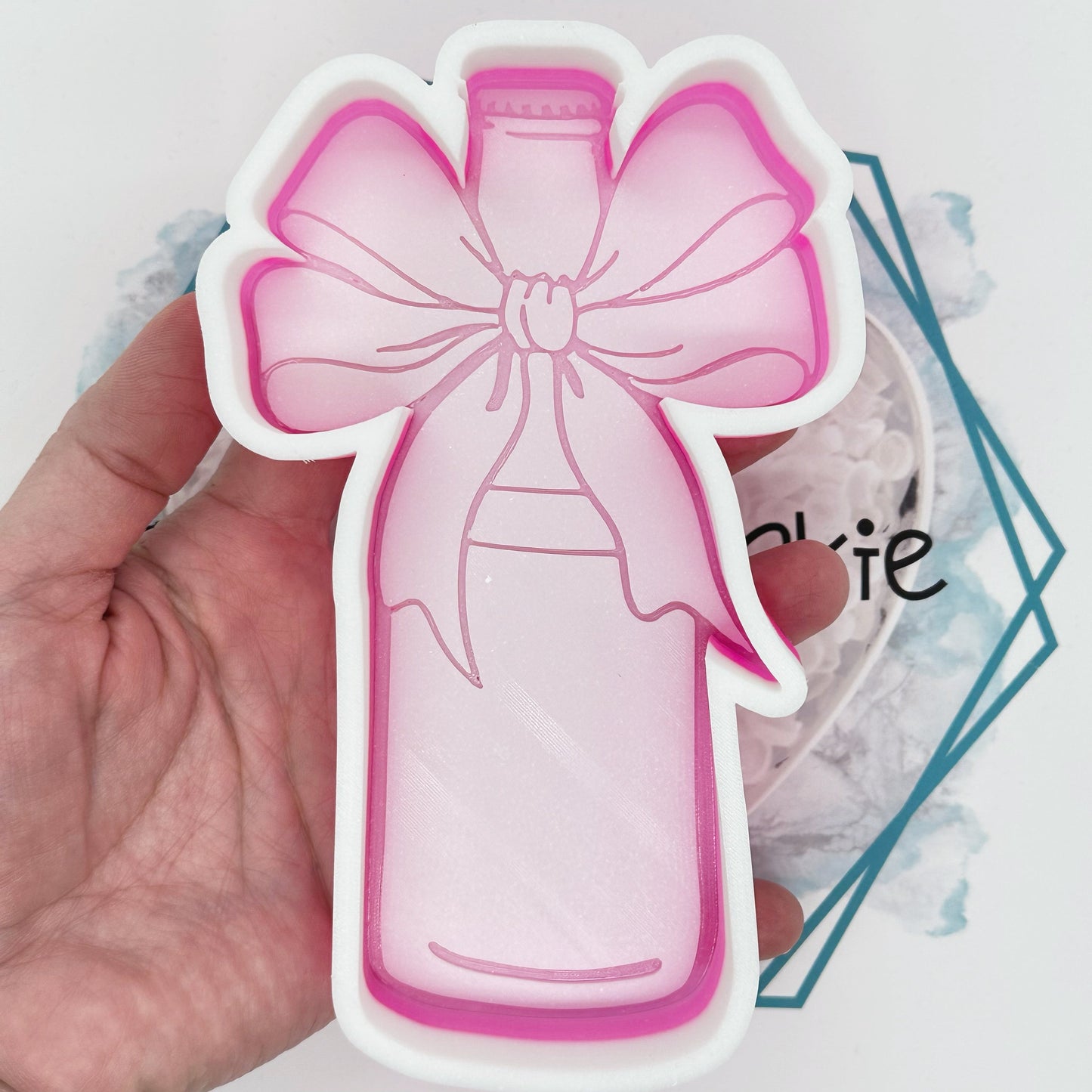 Bottle with Bow Freshie Mold