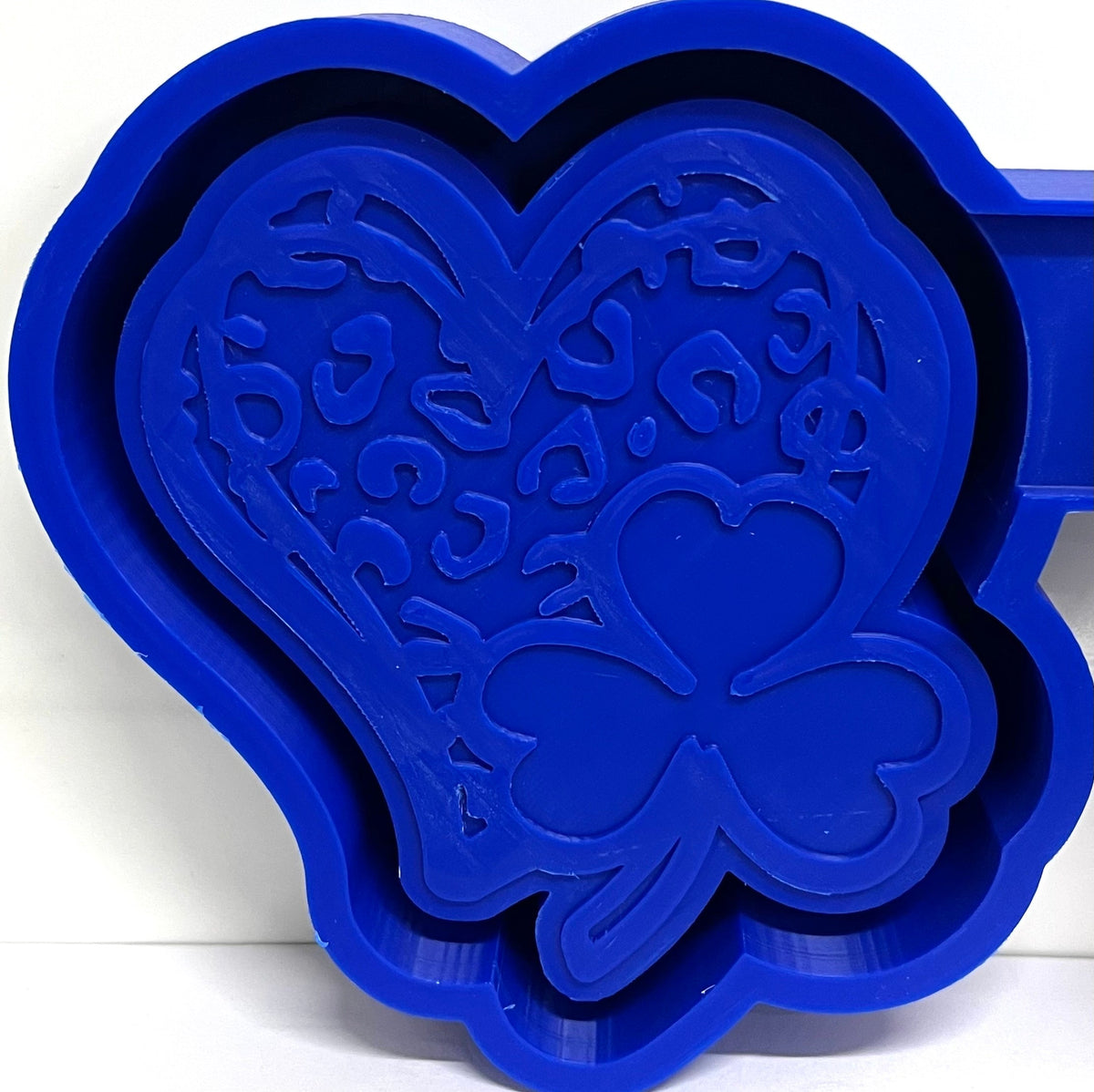 Leopard Heart Shamrock Mold