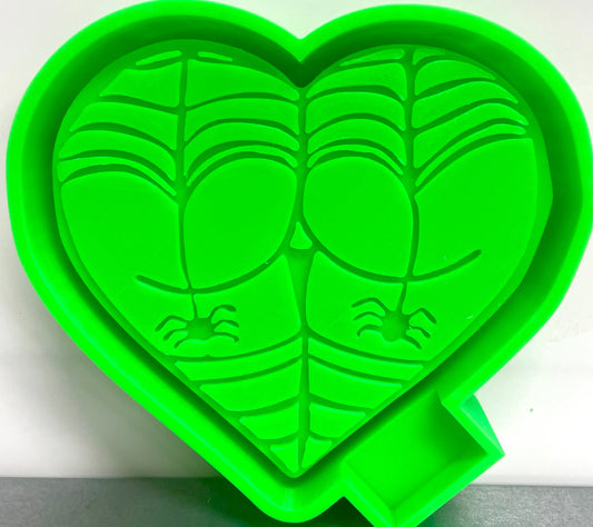 Spiderweb Halloween Heart Booty Mold