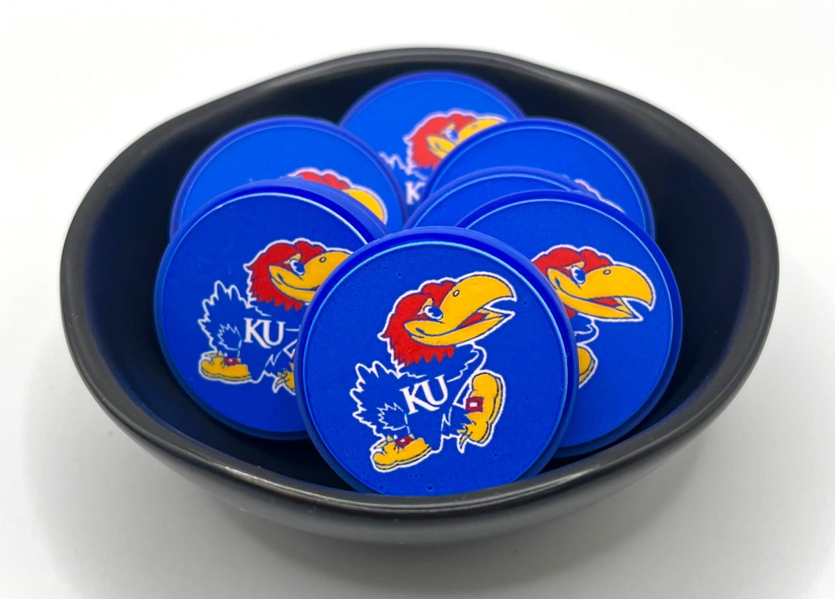 Kansas Circle Basketball Focal Bead