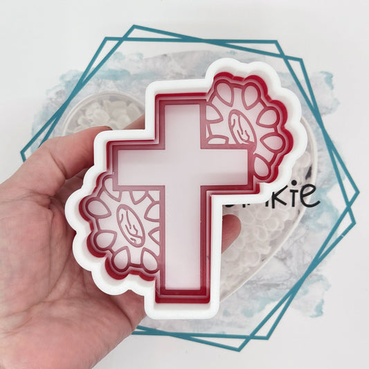 Cross with Concho Freshie Mold