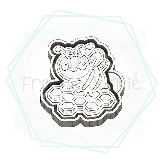 Bee on Honeycomb Freshie Mold