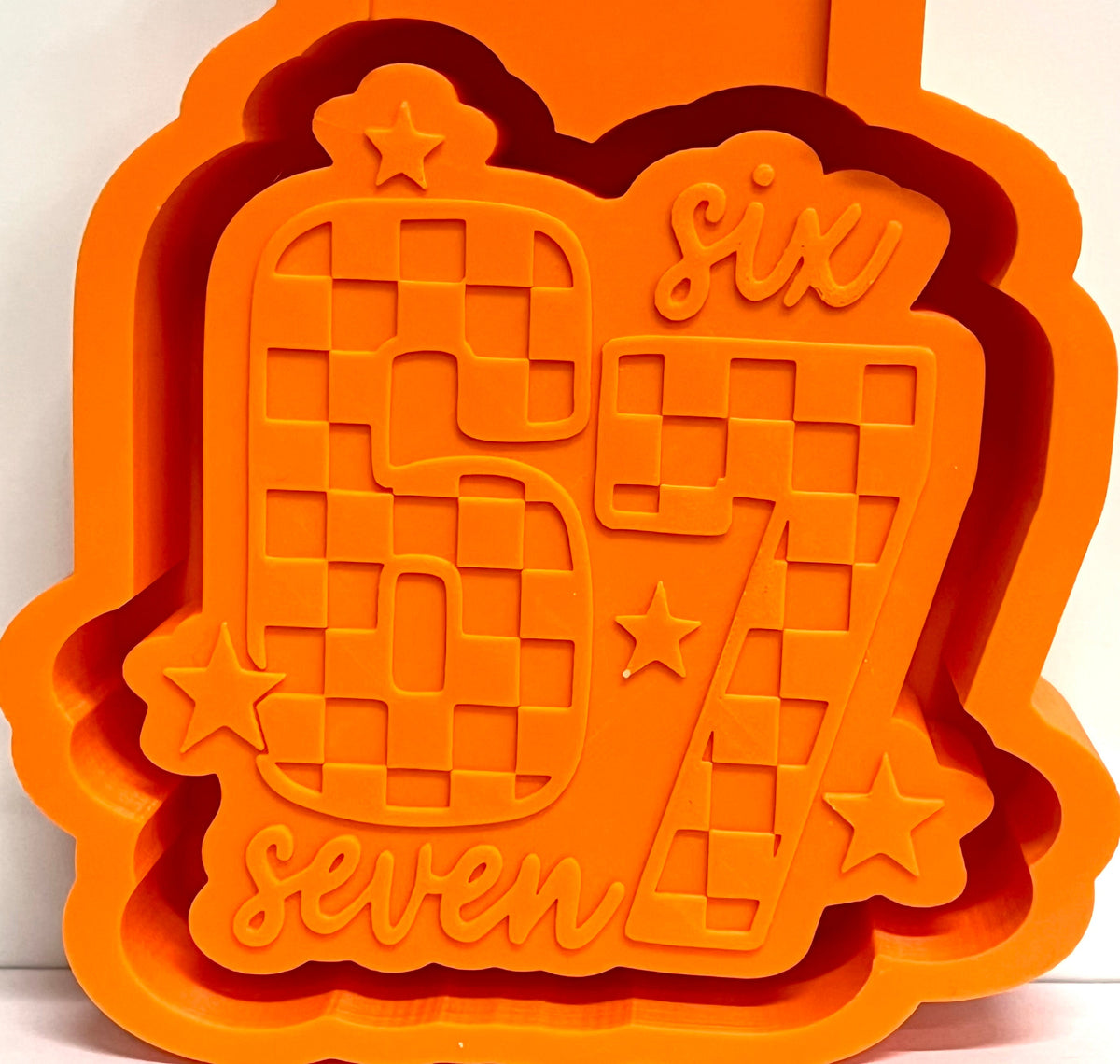 Checkered Six Seven 67 Mold