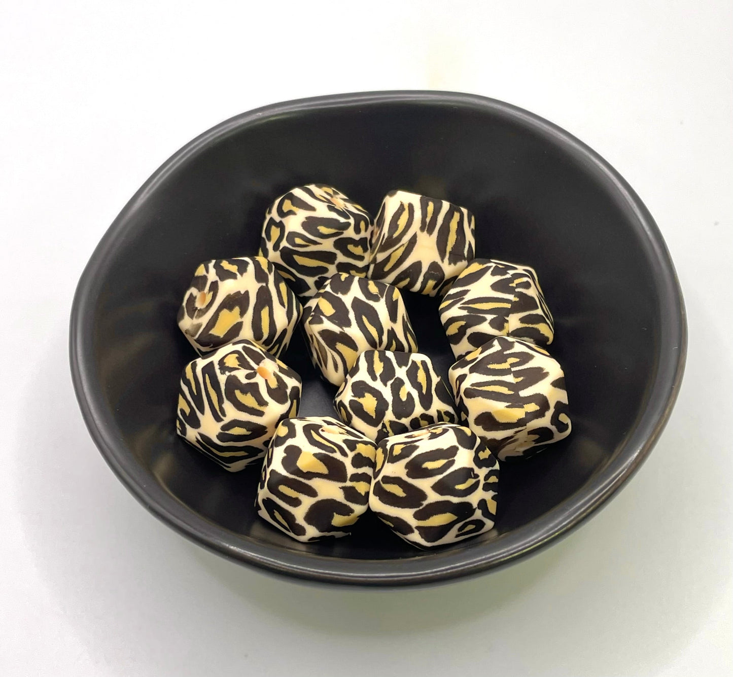 14mm Hexagon Silicone Beads