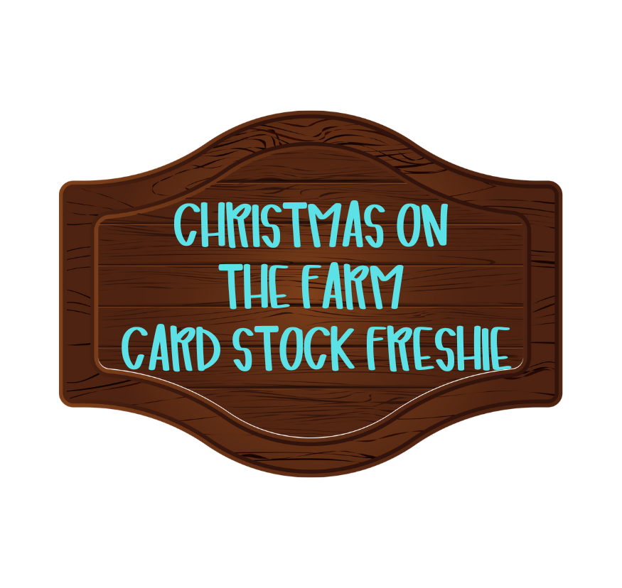 CHRISTMAS FARM CAR FRESHIE CARD STOCK (CHOOSE IMAGE)