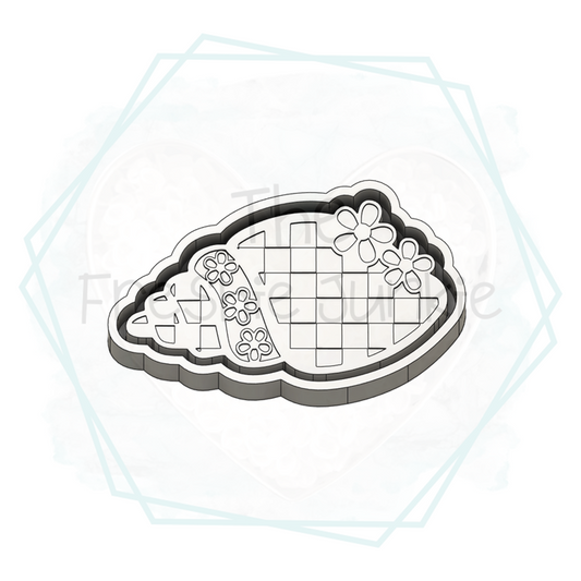 Checkered Seashell Freshie Mold