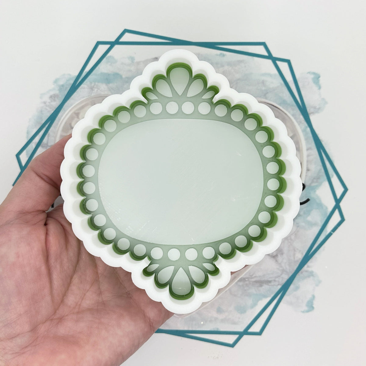 Western Stone Oval Frame Freshie Mold