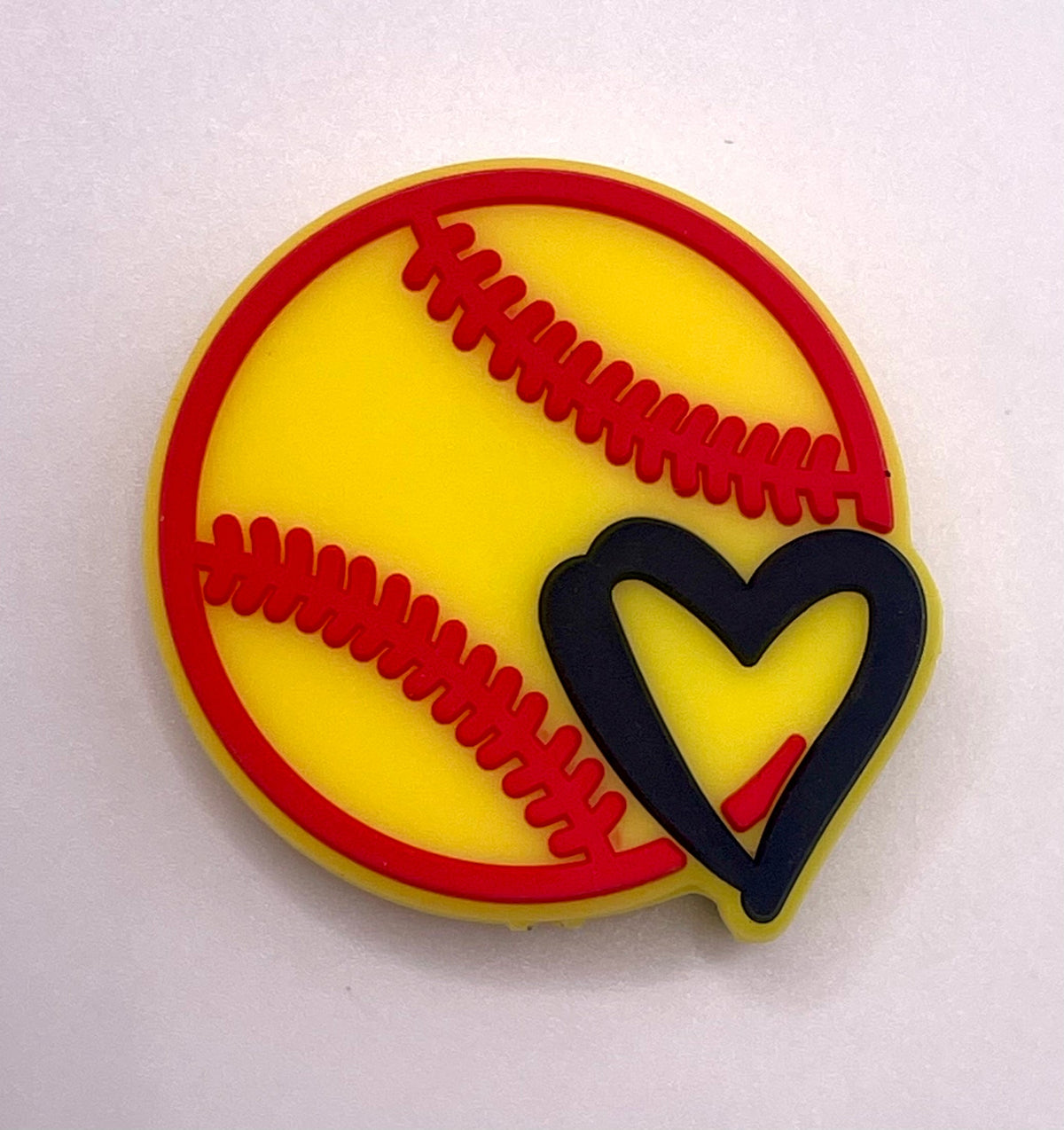 Sport Ball Heart Focal Bead
