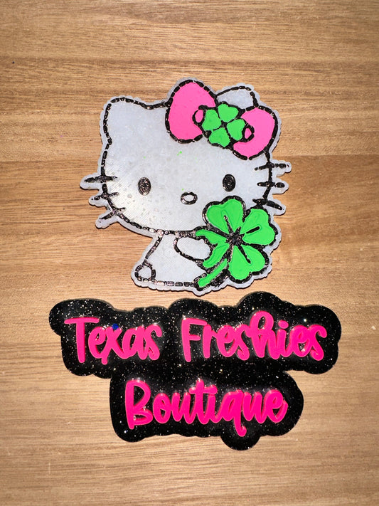 Hello Kitty St Paddy Patricks Day Shamrock Clover Car Freshie