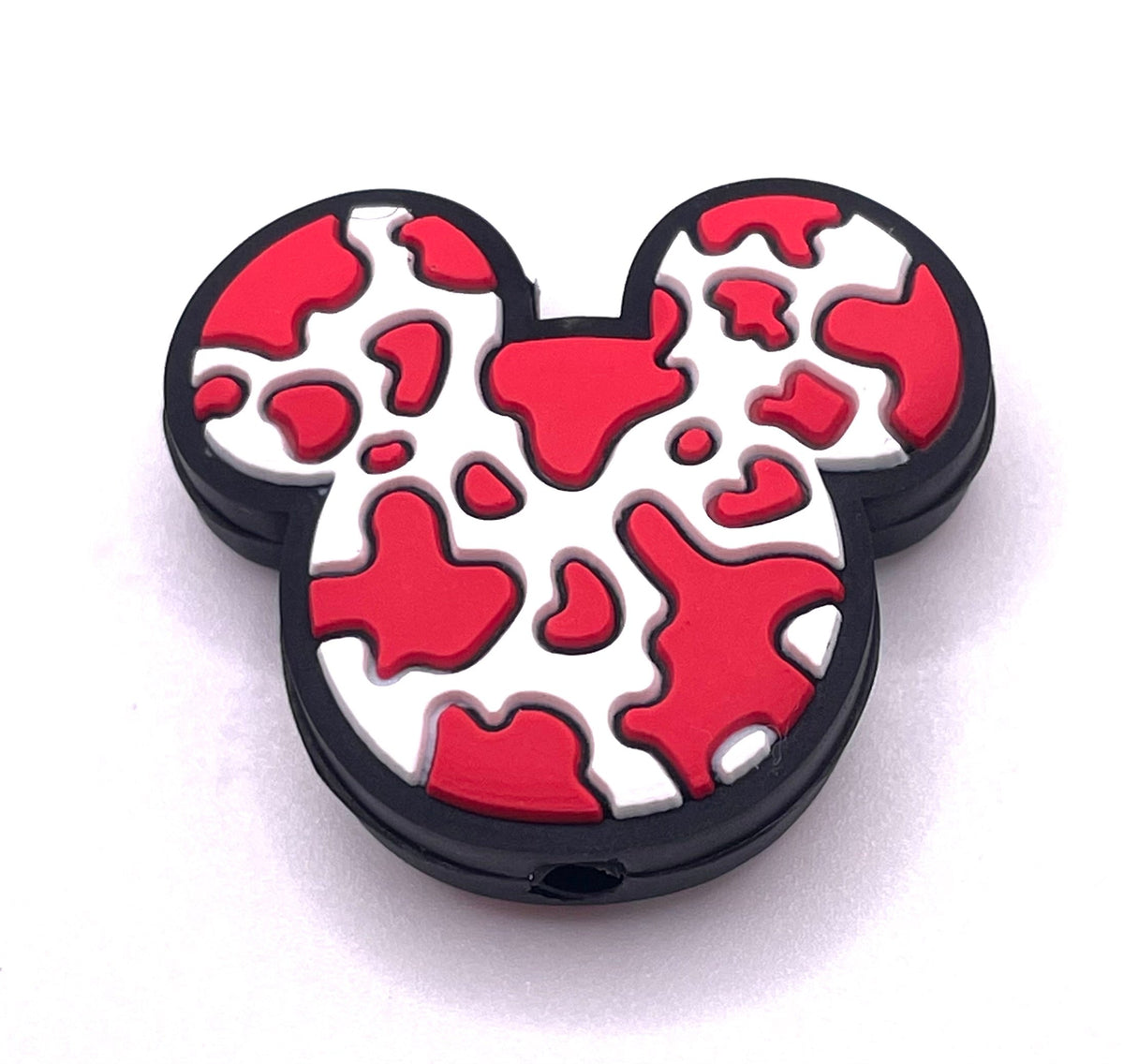 Cow Print Mouse Focal Bead