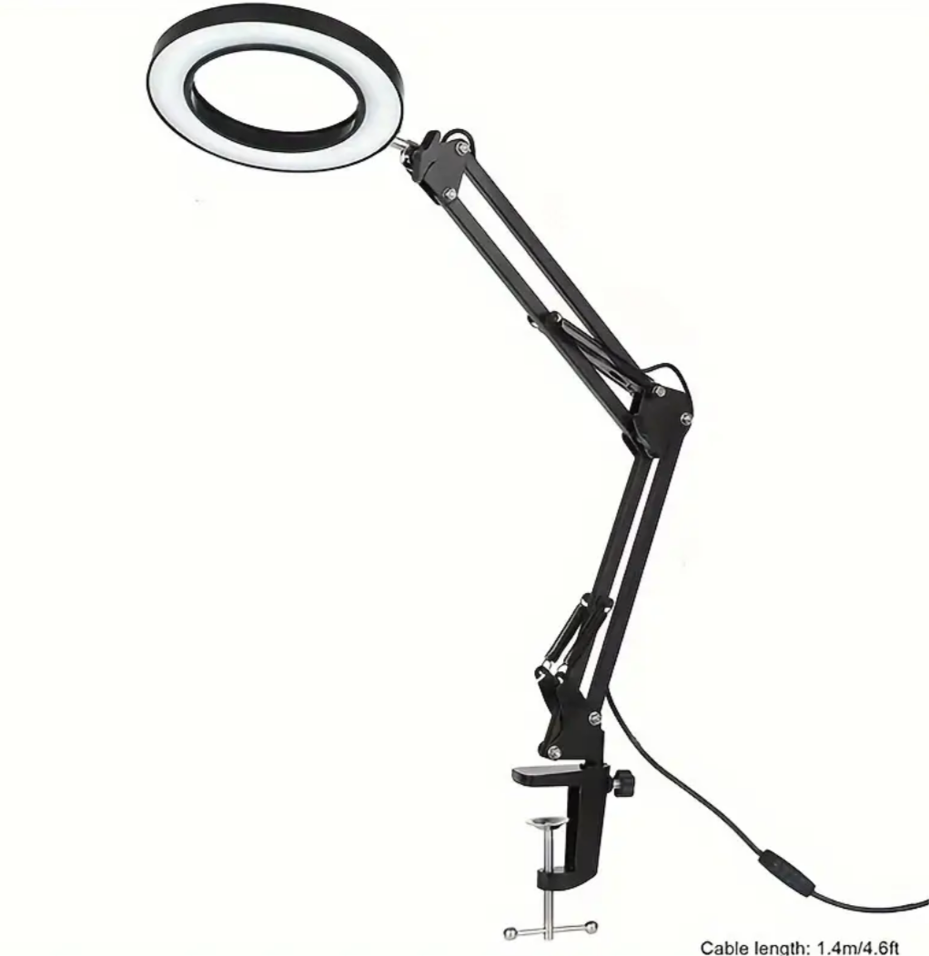 Magnifying LED Clamp On Light Lamp