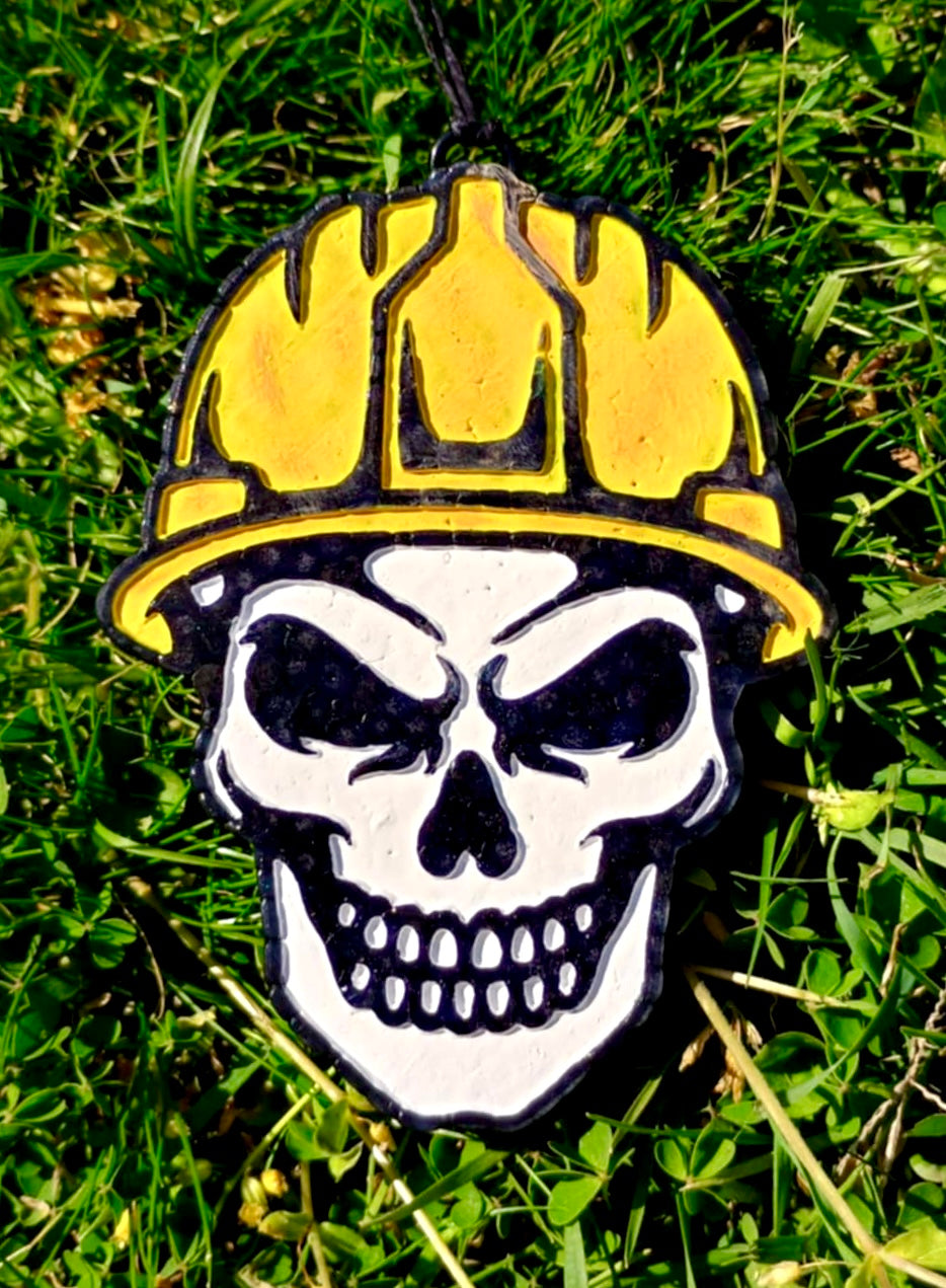 Skull with Construction Hard Had Mold