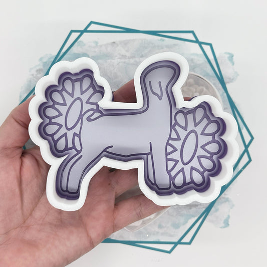 Show Goat with Conchos Freshie Mold