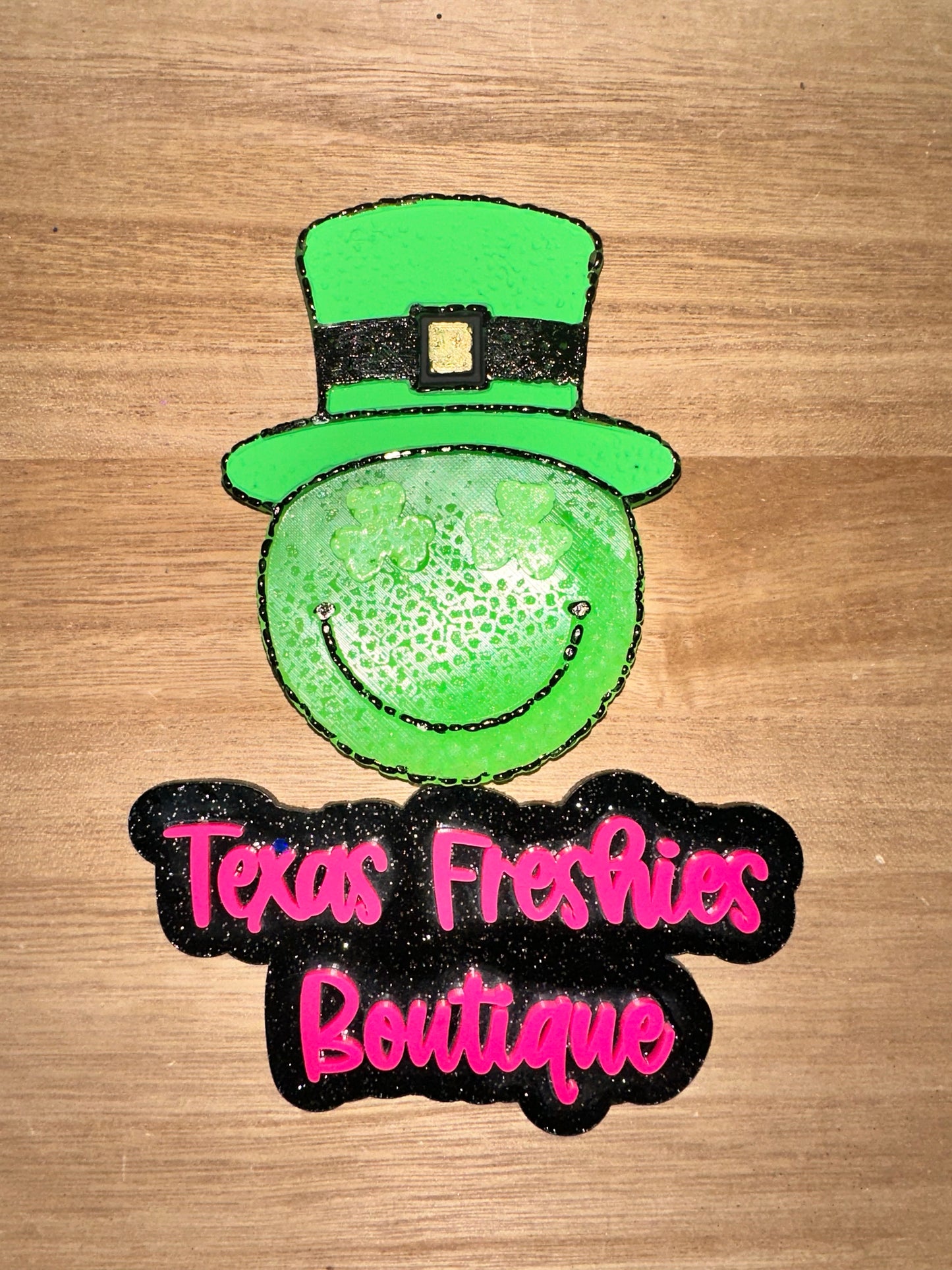 Leprechaun Smiley Face St Paddys Patricks Day Shamrock Clover Car Freshie