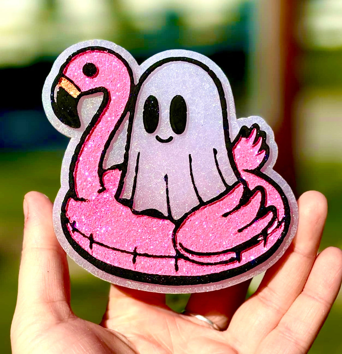 Ghost In Flamingo Floatie Mold
