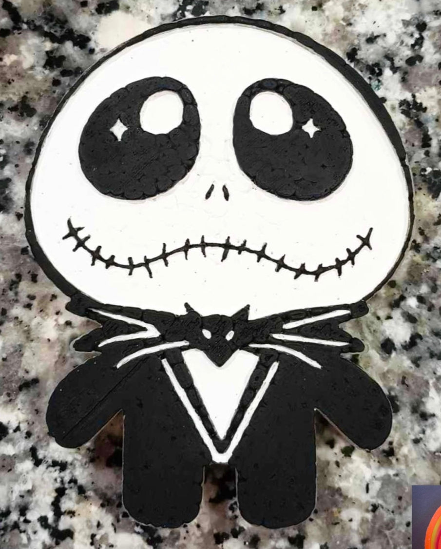 Skeleton Black & White Halloween Guy Mold