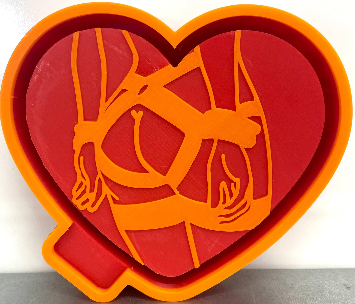 Bondage Booty Heart Mold