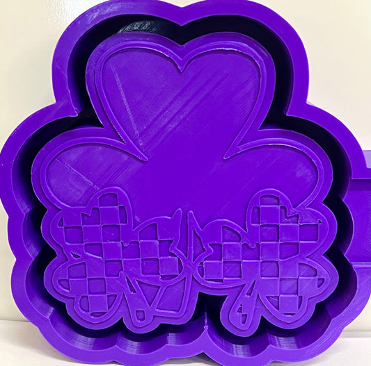 Triple Checkered Shamrock Mold