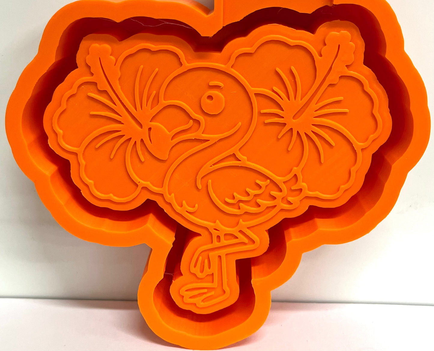 Flamingo with Hibiscus Flowers Mold