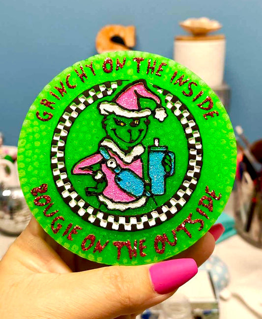 Bougie On The Outside Green Christmas Guy Boujee Mold