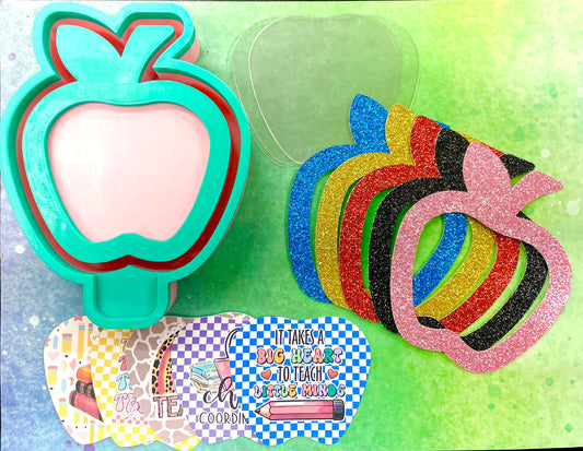 Apple Shaker Mold, Cardstock, & Sprinkle Bundle Kit
