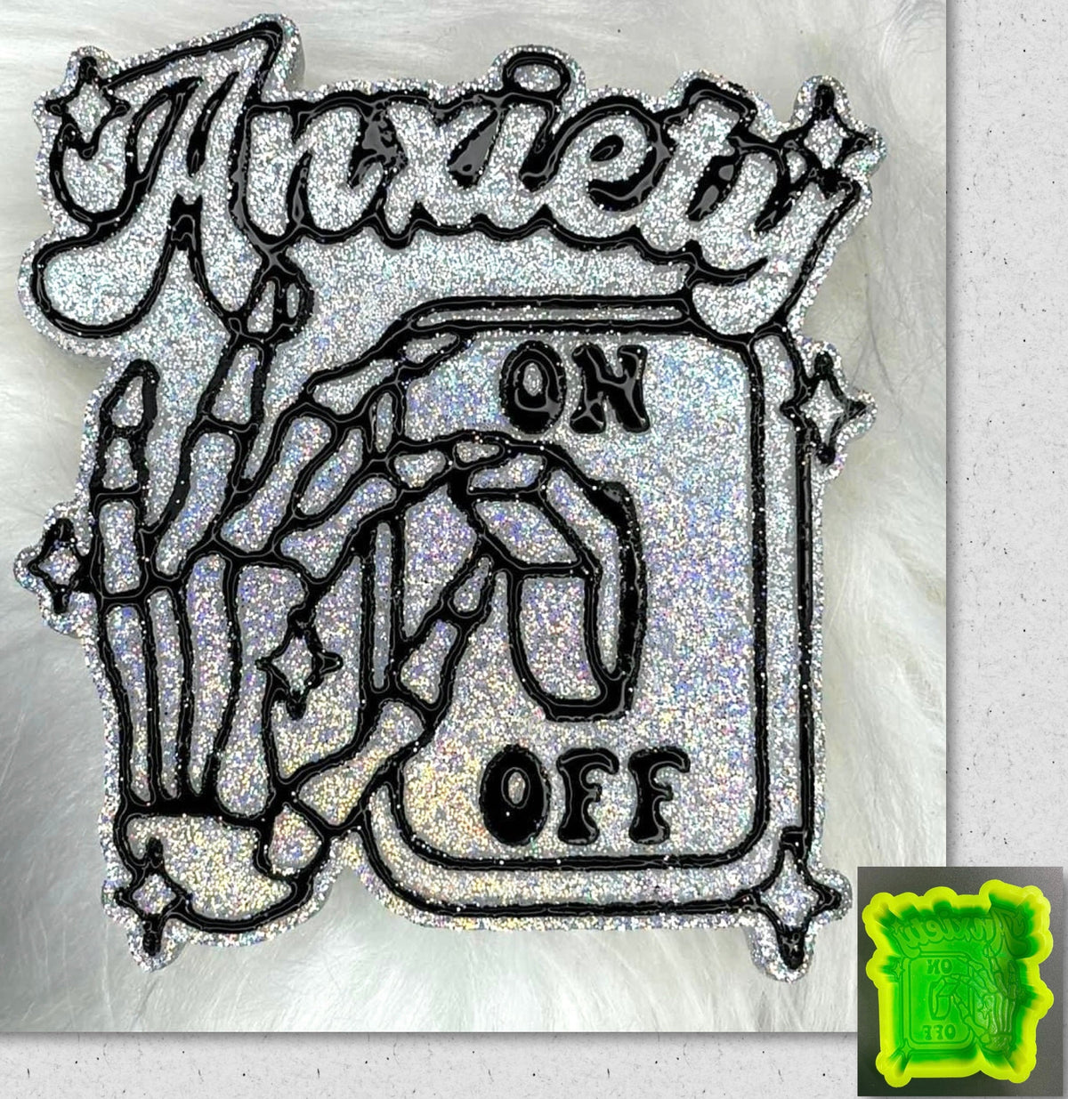 Anxiety On/Off Switch Skeleton Hand Mold
