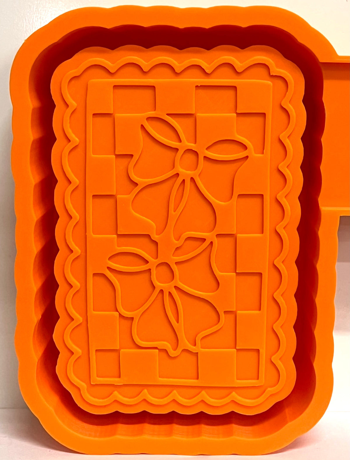 Cutesy Checkered Bow Stamp Mold
