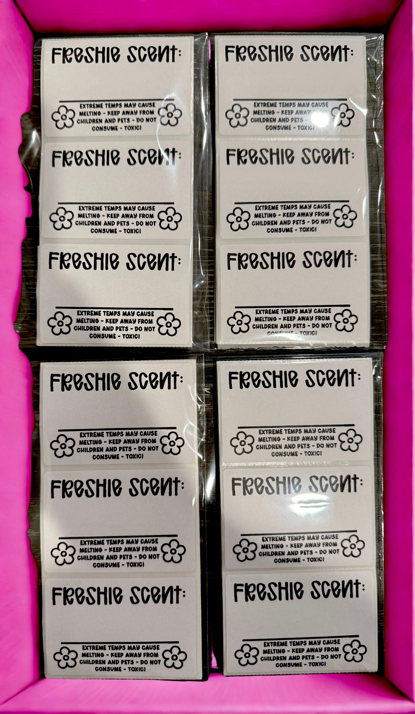3 x 2 scent labels ￼