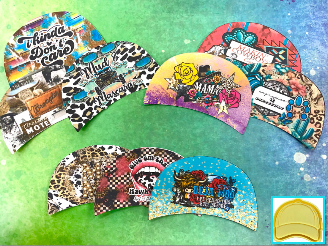 Baseball or Trucker Cap Cardstock - Ready To Ship
