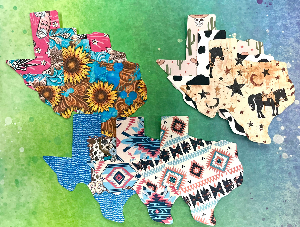 Texas Shape Cardstock - Ready To Ship