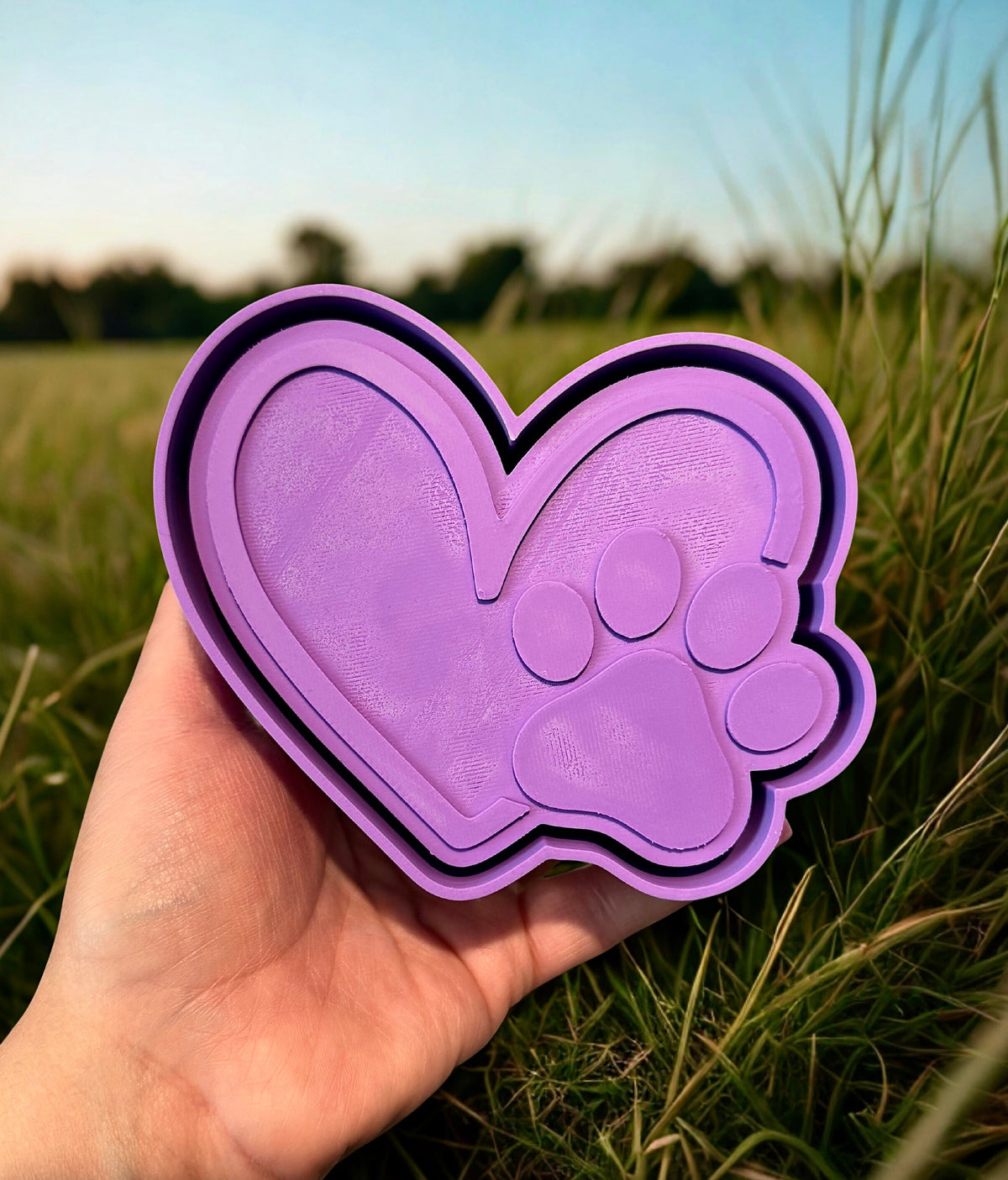 Paw print heart