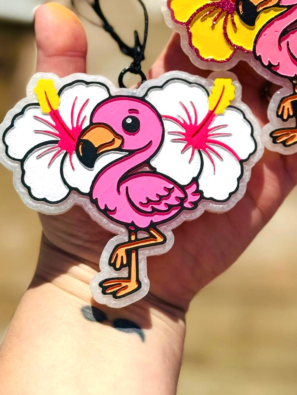 Flamingo with Hibiscus Flowers Mold