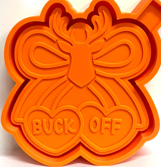 Buck Off Deer Heart Bow Mold