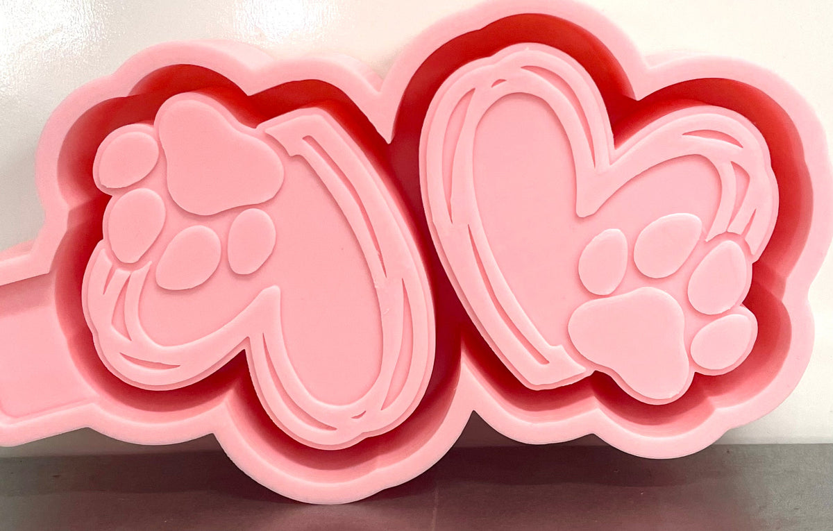 Paw Print Heart Vent Clip Mold