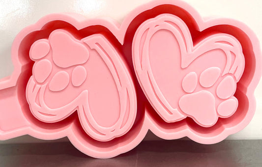 Paw Print Heart Vent Clip Mold