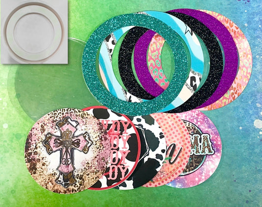 Circle Shaker Mold, Cardstock, & Sprinkle Bundle Kit