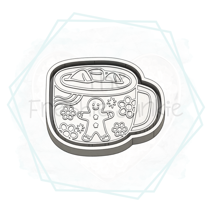 Gingerbread Cocoa Mug Freshie Mold