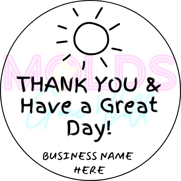 Round Thank You Stickers - Customization Option