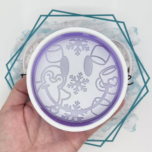 Penguin Snowflake Mug Smiley Freshie Mold