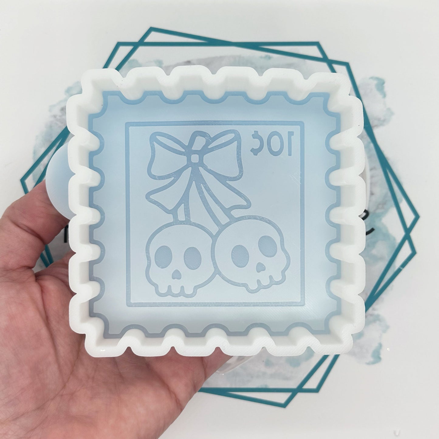 Cherry Skull Stamp Freshie Mold
