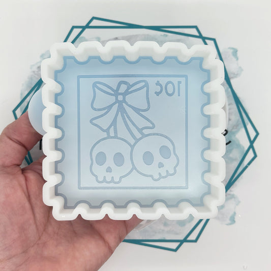 Cherry Skull Stamp Freshie Mold