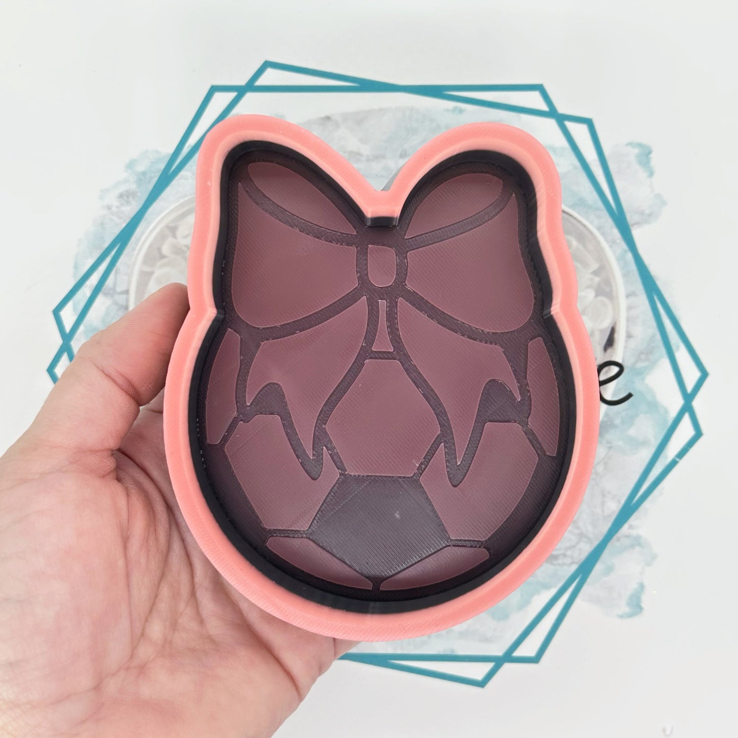 Soccer Ball with Bow Freshie Mold