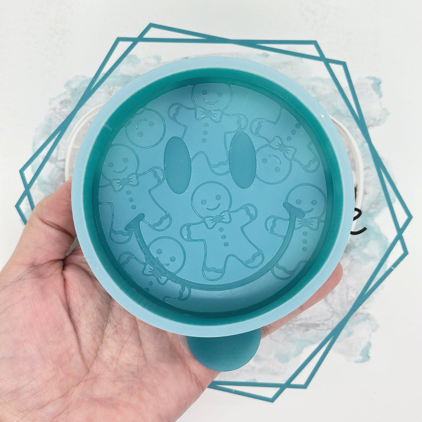 Gingerbread Smiley Face Freshie Mold