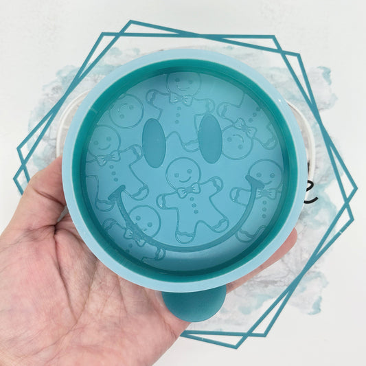 Gingerbread Smiley Face Freshie Mold