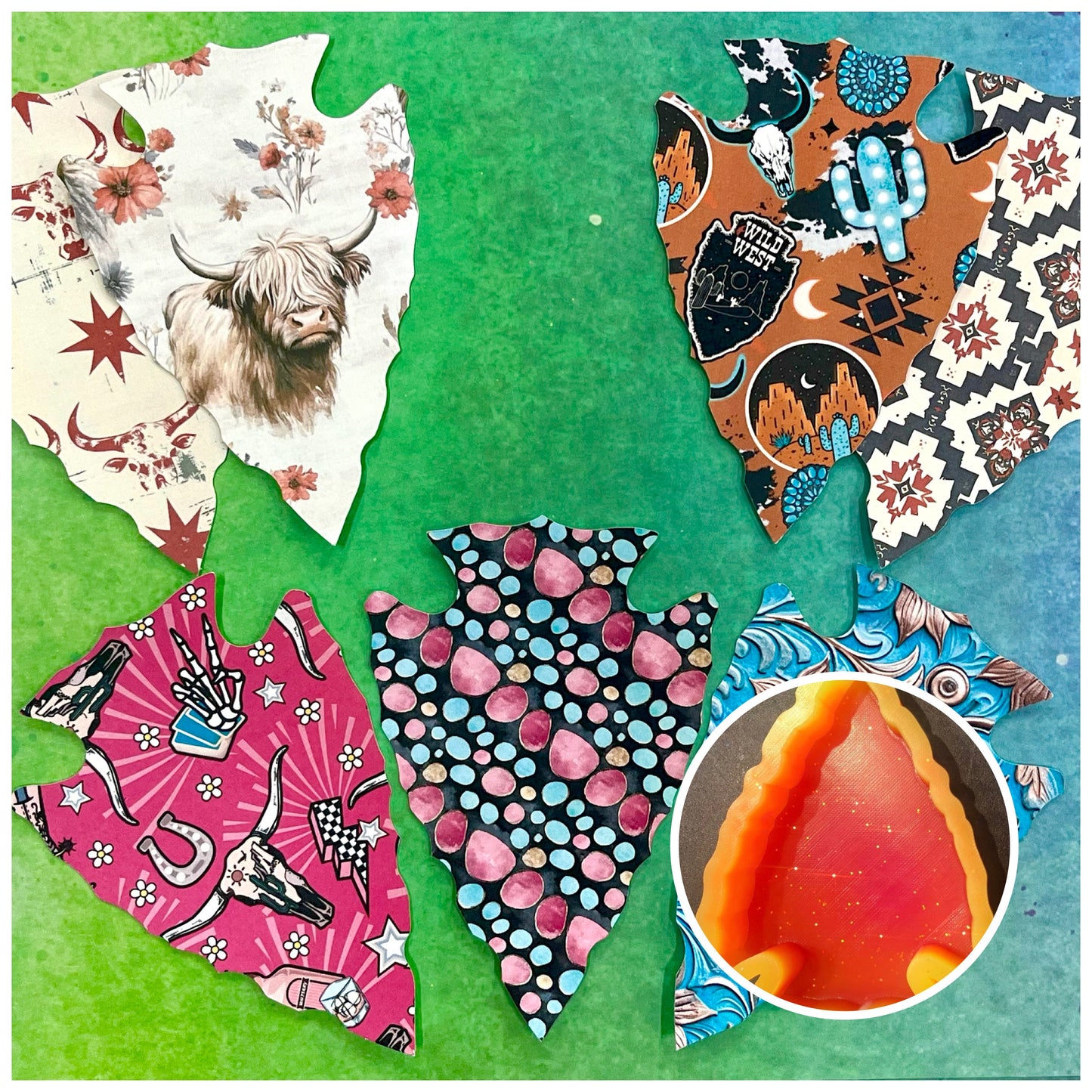 Arrowhead Cardstock Mold + Cardstock