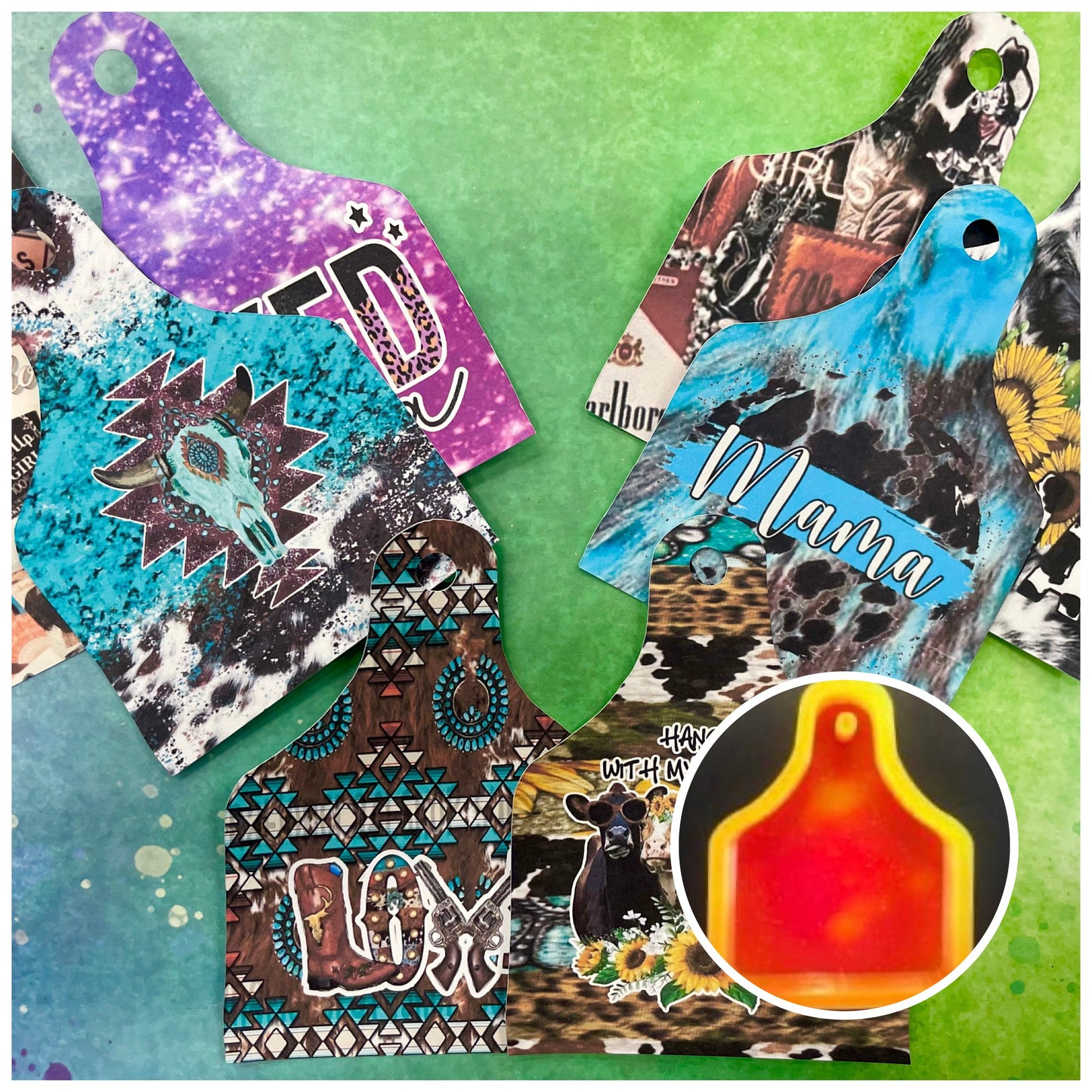 Cow Ear Tag Mold + Cardstock